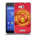 Дизайнерский пластиковый чехол для Sony Xperia E4g флаг Киргизии
