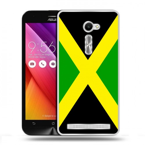 Дизайнерский пластиковый чехол для Asus Zenfone 2 5 Флаг Ямайки