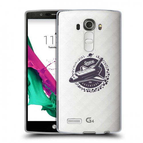 Полупрозрачный дизайнерский пластиковый чехол для LG G4 Прозрачный космос
