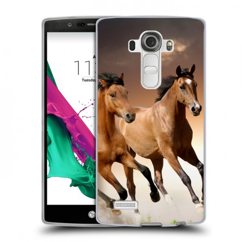 Дизайнерский силиконовый чехол для LG G4 Лошади