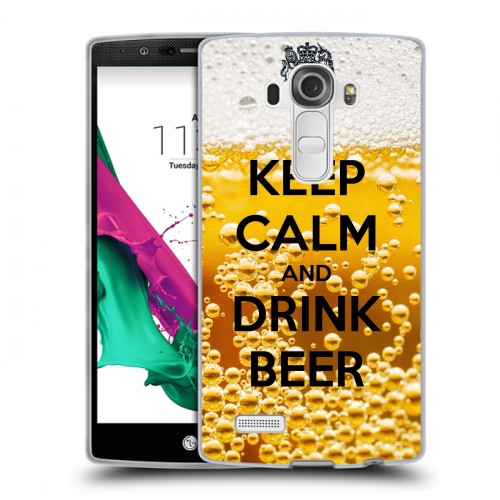 Дизайнерский пластиковый чехол для LG G4 Пузырьки пива