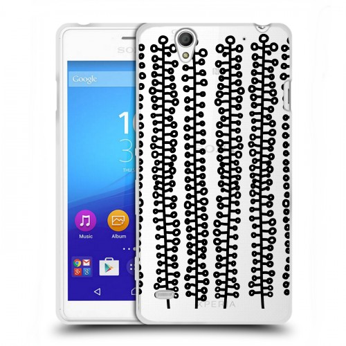 Полупрозрачный дизайнерский пластиковый чехол для Sony Xperia C4 Абстракции