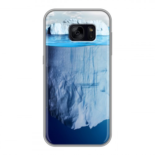 Дизайнерский силиконовый чехол для Samsung Galaxy S7 Edge Льды