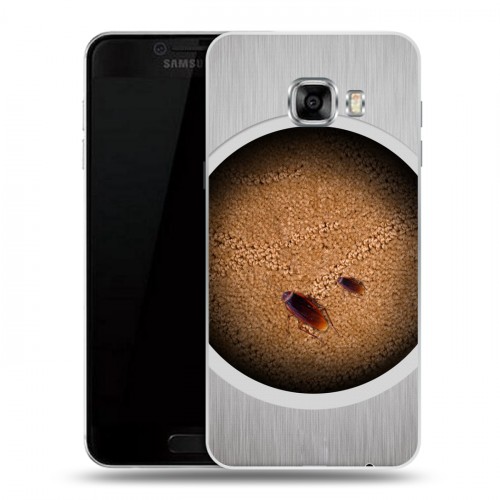 Дизайнерский пластиковый чехол для Samsung Galaxy C5 Кофе и муравьи