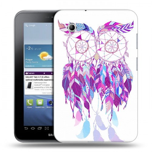 Дизайнерский силиконовый чехол для Samsung Galaxy Tab 2 7.0 Совиные ловцы снов