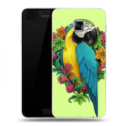 Дизайнерский пластиковый чехол для Samsung Galaxy C5 Флора и фауна