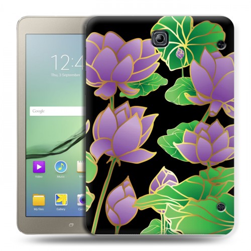 Дизайнерский силиконовый чехол для Samsung Galaxy Tab S2 8.0 Люксовые цветы