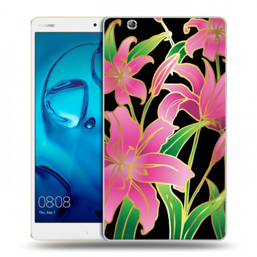 Дизайнерский силиконовый чехол для Huawei MediaPad M3 Люксовые цветы