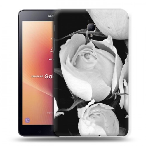Дизайнерский силиконовый чехол для Samsung Galaxy Tab A 8.0 (2017) Монохромные цветы