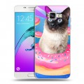 Дизайнерский силиконовый чехол для Samsung Galaxy A5 (2016) Космик кошки