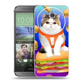 Дизайнерский силиконовый чехол для HTC Desire 510 Космик кошки (на заказ)
