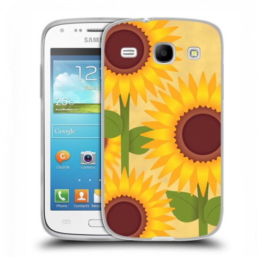 Дизайнерский пластиковый чехол для Samsung Galaxy Core Романтик цветы
