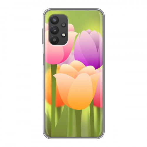 Дизайнерский силиконовый чехол для Samsung Galaxy A32 Романтик цветы