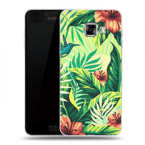 Дизайнерский пластиковый чехол для Samsung Galaxy C5 Тропические принты