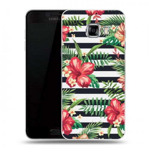 Дизайнерский пластиковый чехол для Samsung Galaxy C5 Тропические принты
