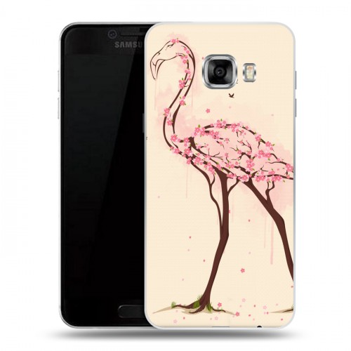 Дизайнерский пластиковый чехол для Samsung Galaxy C5 Животное цветение