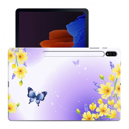 Дизайнерский силиконовый чехол для Samsung Galaxy Tab S7 Plus Бабочки