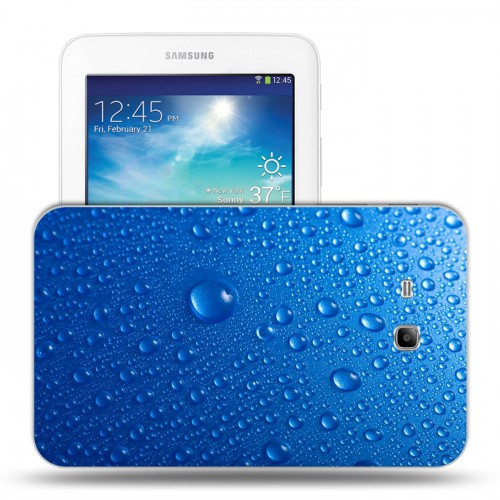Дизайнерский силиконовый чехол для Samsung Galaxy Tab 3 Lite Абстракции Капли
