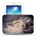 Дизайнерский силиконовый чехол для Samsung Galaxy Tab 3 Lite Кошки