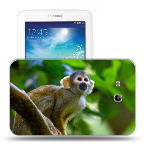 Дизайнерский силиконовый чехол для Samsung Galaxy Tab 3 Lite Обезьяны