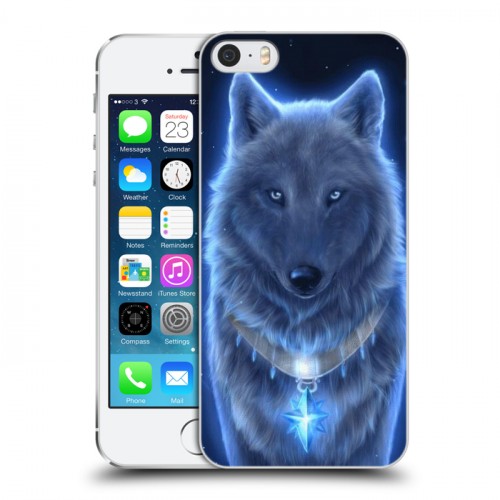Дизайнерский пластиковый чехол для Iphone 5s Волки
