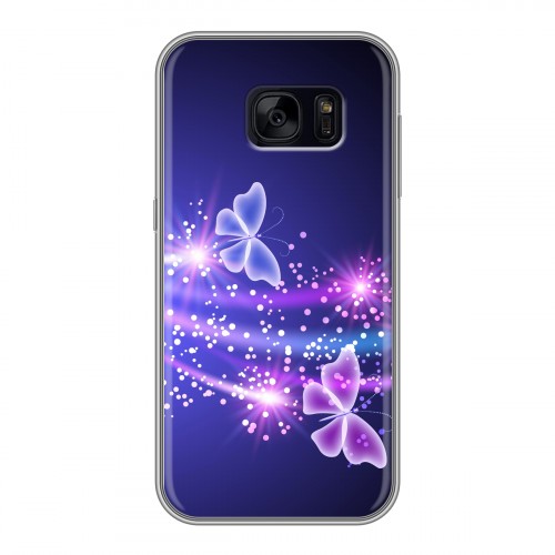Дизайнерский силиконовый чехол для Samsung Galaxy S7 Edge Бабочки