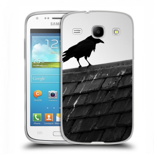 Дизайнерский пластиковый чехол для Samsung Galaxy Core Ворон
