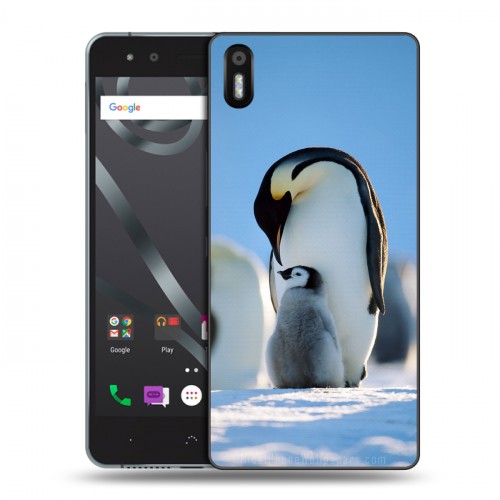 Дизайнерский пластиковый чехол для BQ Aquaris X5 Пингвины