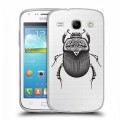 Полупрозрачный дизайнерский пластиковый чехол для Samsung Galaxy Core Каллиграфия животных