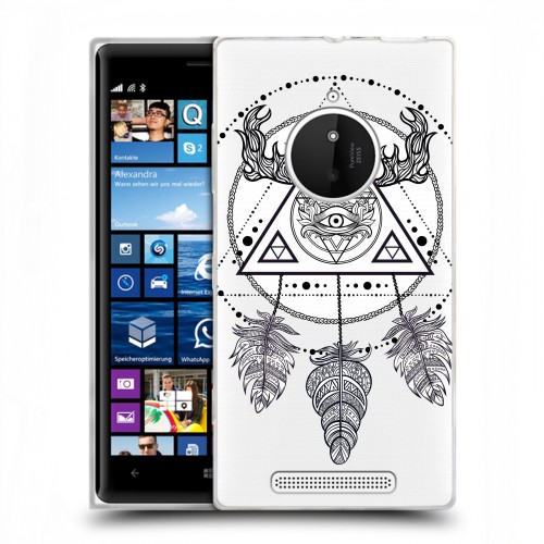 Полупрозрачный дизайнерский пластиковый чехол для Nokia Lumia 830 Прозрачные обереги 2