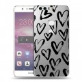 Полупрозрачный дизайнерский пластиковый чехол для Huawei Honor 8 Стильные сердца