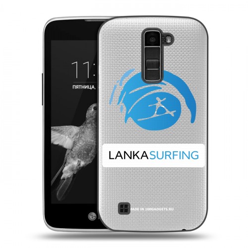 Полупрозрачный дизайнерский пластиковый чехол для LG K7 Lankasurf