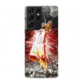 Дизайнерский пластиковый чехол для Samsung Galaxy S21 Ultra НБА