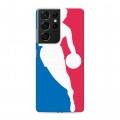 Дизайнерский пластиковый чехол для Samsung Galaxy S21 Ultra НБА