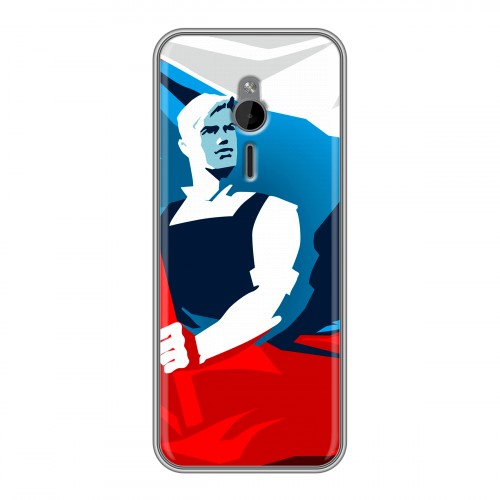 Дизайнерский силиконовый чехол для Nokia 230 Российский флаг