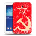 Дизайнерский силиконовый чехол для Samsung Galaxy Tab 3 Lite Флаг СССР 