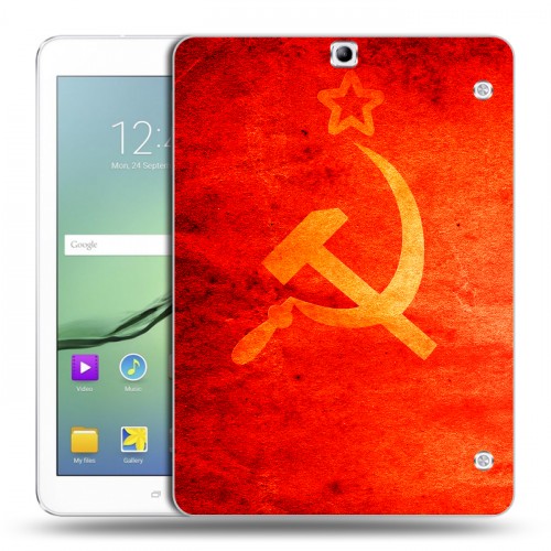 Дизайнерский силиконовый чехол для Samsung Galaxy Tab S2 9.7 Флаг СССР 