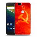 Дизайнерский силиконовый чехол для Google Huawei Nexus 6P Флаг СССР 