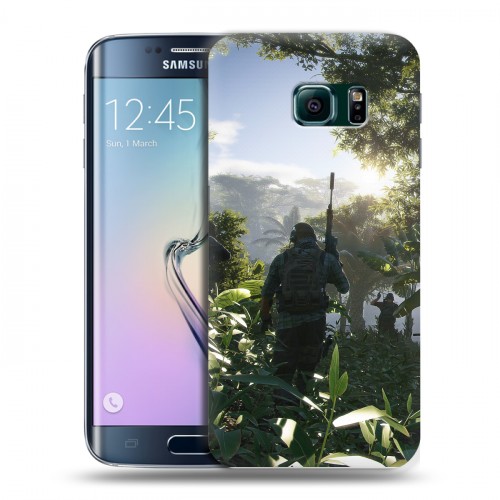 Дизайнерский пластиковый чехол для Samsung Galaxy S6 Edge Tom Clancy's Ghost Recon Wildlands
