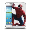 Полупрозрачный дизайнерский пластиковый чехол для Samsung Galaxy Core Человек-паук