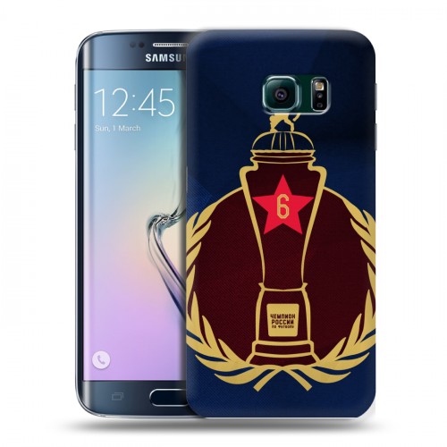 Дизайнерский пластиковый чехол для Samsung Galaxy S6 Edge ЦСКА