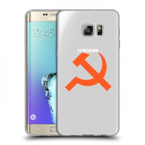 Полупрозрачный дизайнерский пластиковый чехол для Samsung Galaxy S6 Edge Plus Москва