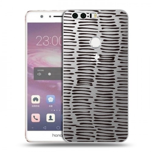 Полупрозрачный дизайнерский пластиковый чехол для Huawei Honor 8 Абстракции 2