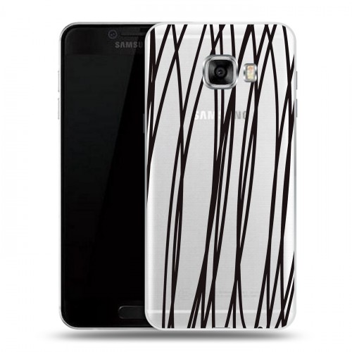 Полупрозрачный дизайнерский пластиковый чехол для Samsung Galaxy C5 Абстракции 