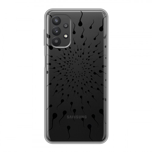 Полупрозрачный дизайнерский пластиковый чехол для Samsung Galaxy A32 Абстракции