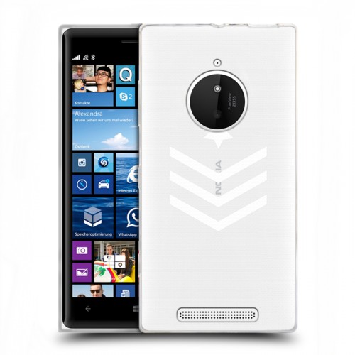 Полупрозрачный дизайнерский пластиковый чехол для Nokia Lumia 830 Армия