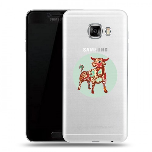 Полупрозрачный дизайнерский пластиковый чехол для Samsung Galaxy C5 Прозрачные знаки зодиака