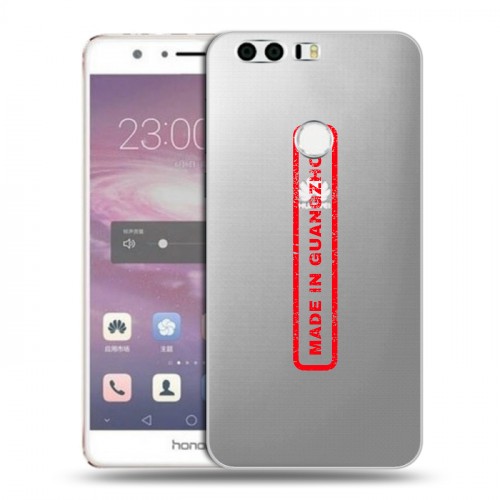 Полупрозрачный дизайнерский пластиковый чехол для Huawei Honor 8 Прозрачные надписи 1