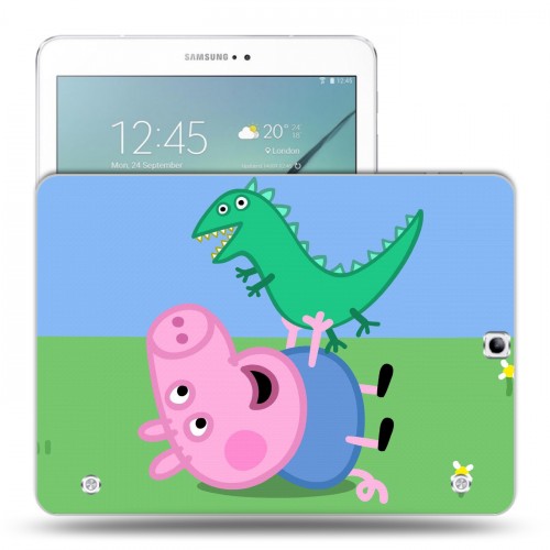 Дизайнерский силиконовый чехол для Samsung Galaxy Tab S2 9.7 Свинка Пеппа
