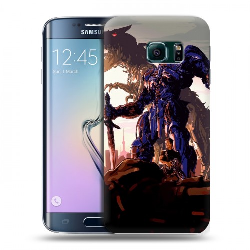 Дизайнерский пластиковый чехол для Samsung Galaxy S6 Edge Трансформеры